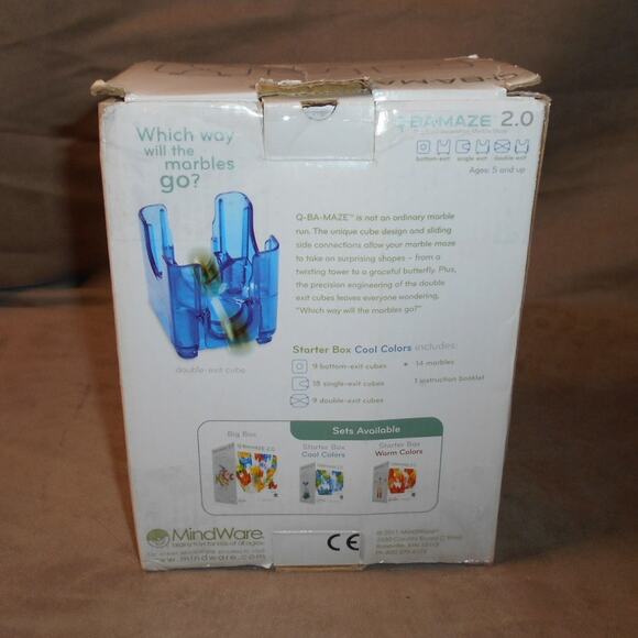 2011 Q-BA-Maze 2.0 Starter Box Cool Colors (Green/Blue) Mindware READ - Picture 7 of 10